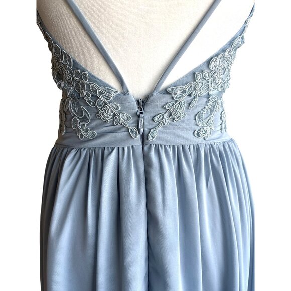 JJ's House Dusty Blue Bridesmaid Prom Formal Pagent Dress Size 4 /6 - Picture 7 of 10